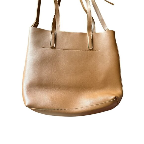 Henny & Lev Brown Vegan Leather Shoulder Strap Tote - Picture 2 of 7